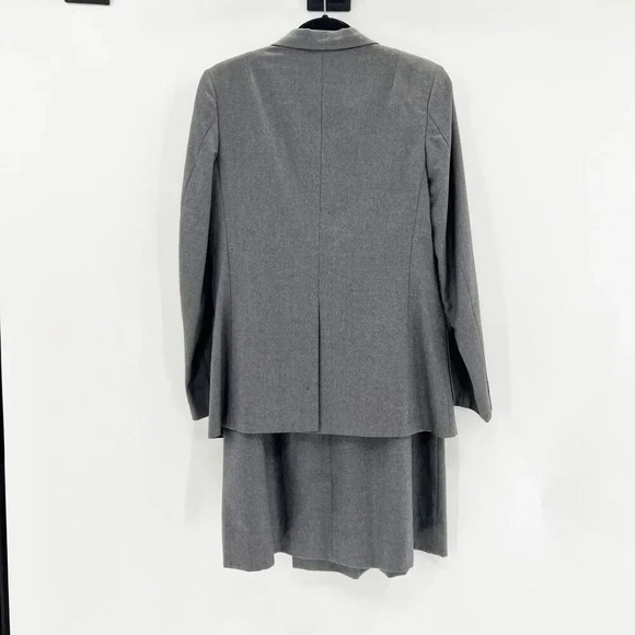 Vintage Cable Car Clothier Suit Skirt Set Womens 14 Gray Blazer Pleated A Line - Picture 2 of 10